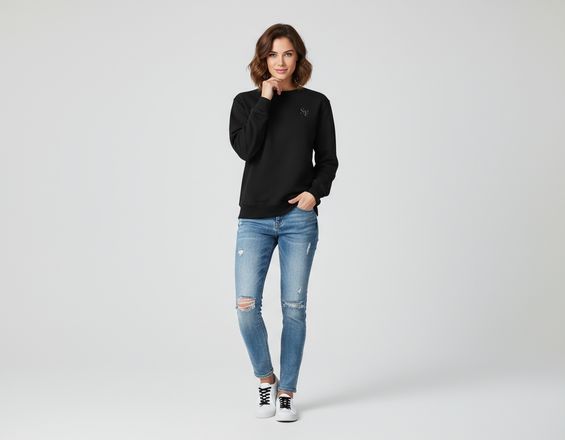 Round Neck Sweater - SF Logo